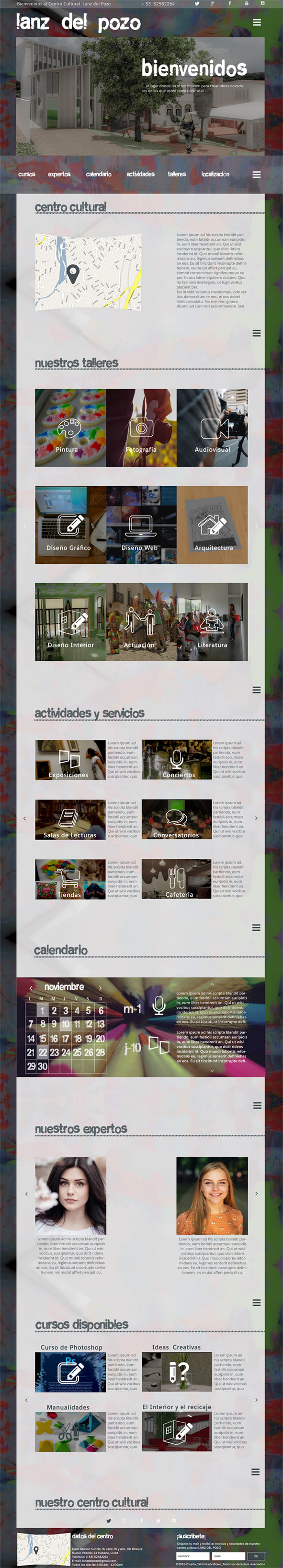Diseño web para centro cultural Lanz del Pozo 0