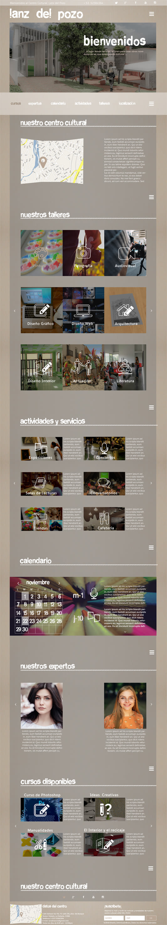 Diseño web para centro cultural Lanz del Pozo 1
