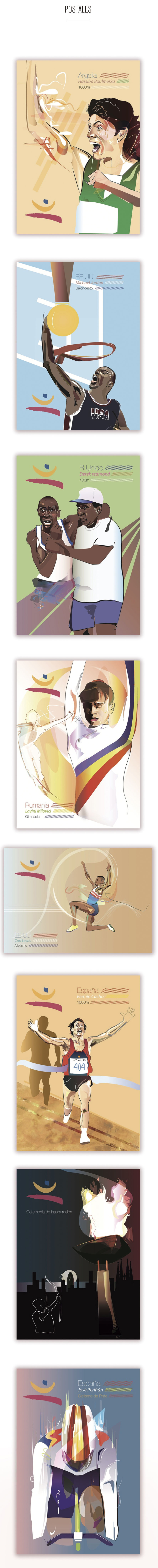 Postales Ilustradas - 20 aniversario de los JJOO Barcelona 92 1