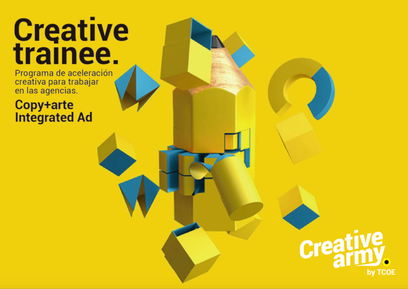 Beca 250€ Creative training. Un programa de aceleración creativa solo con directores creativos para que trabajes en las agencias. 1