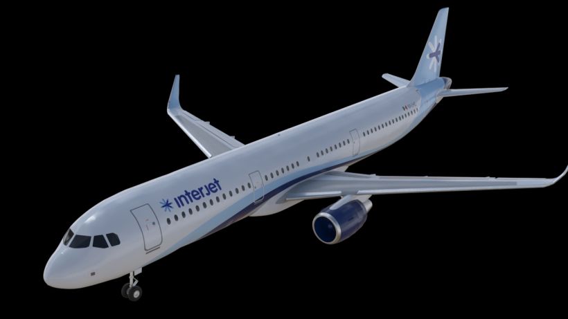 Interjet - Low poly airplanes 1