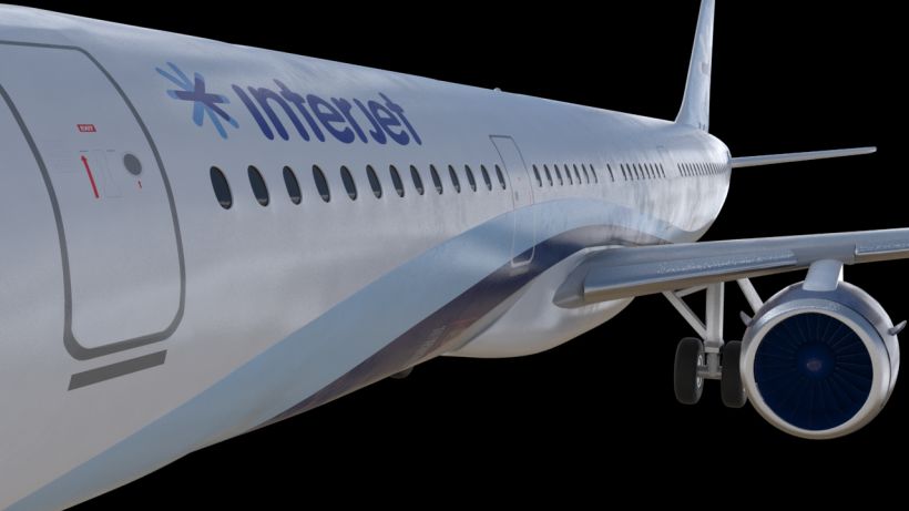 Interjet - Low poly airplanes 6