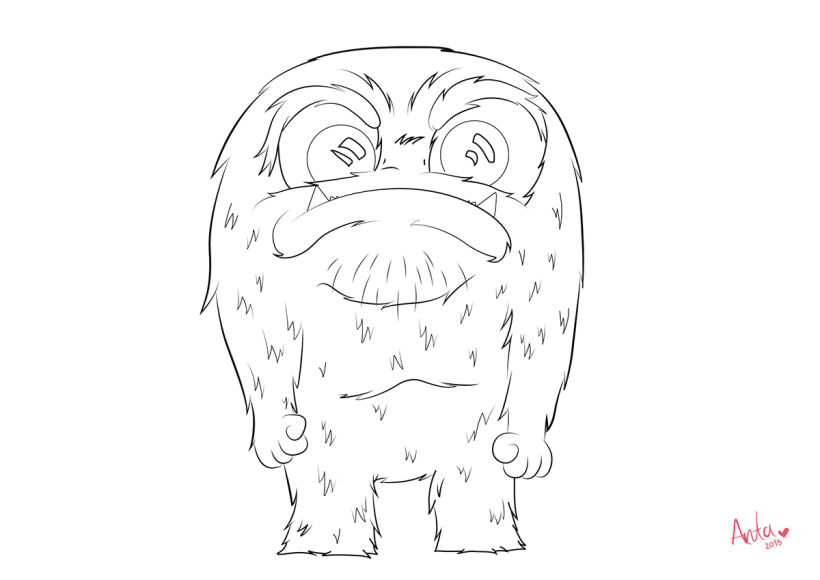 Furry Monster - Ilustración digital -1