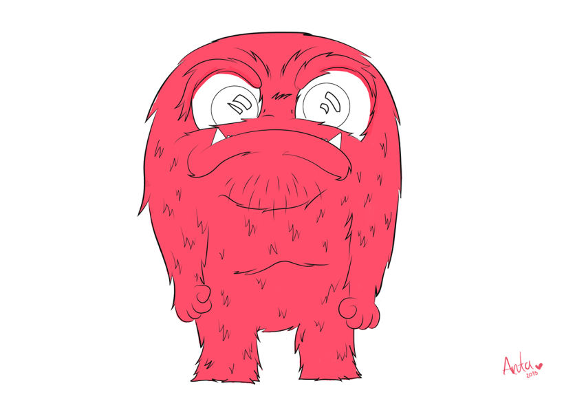 Furry Monster - Ilustración digital 0