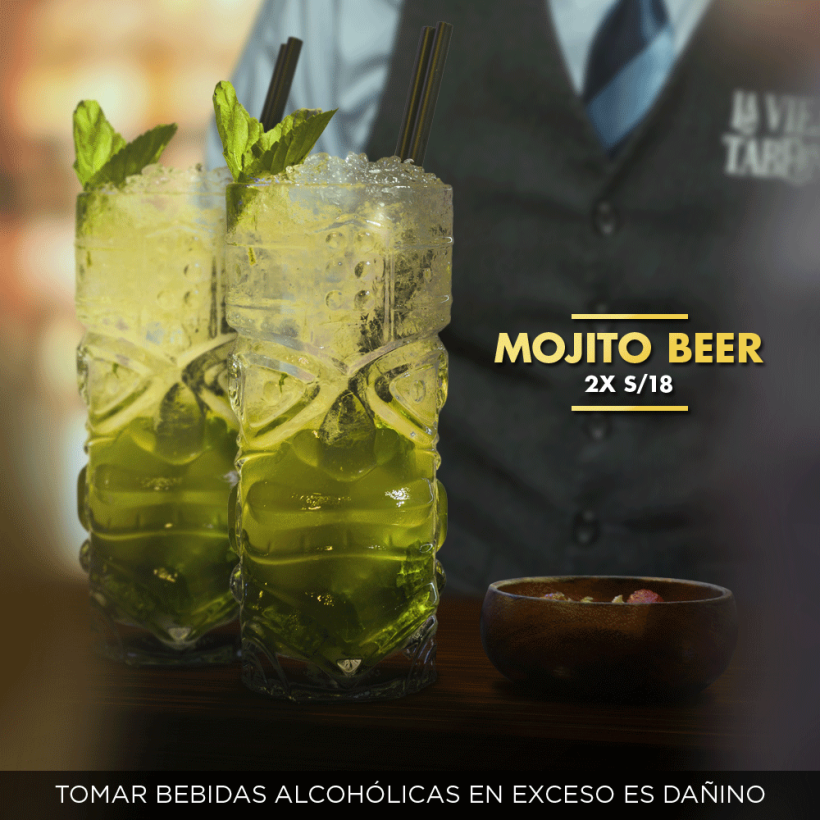 Fotomontaje - Publicidad en facebook para "La Vieja Taberna Bar" -1