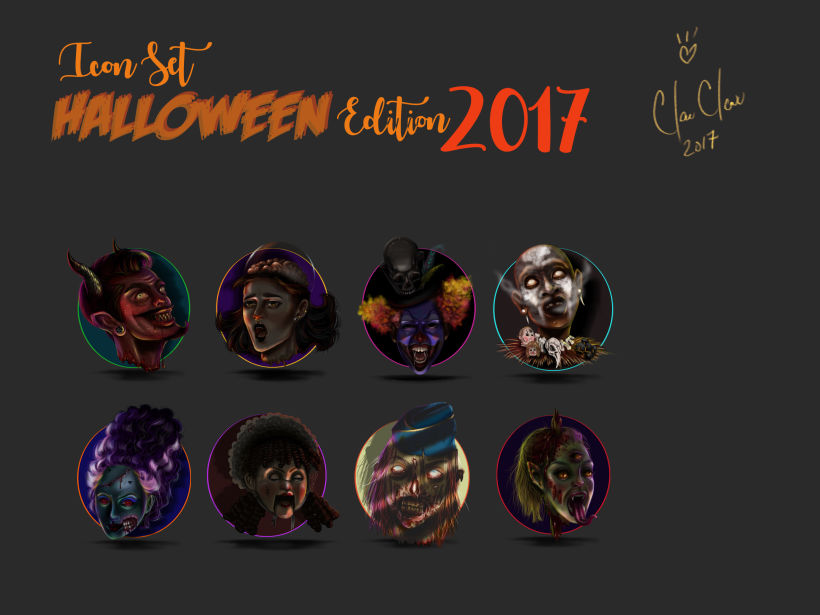 Halloween Icon Set 2017 -1