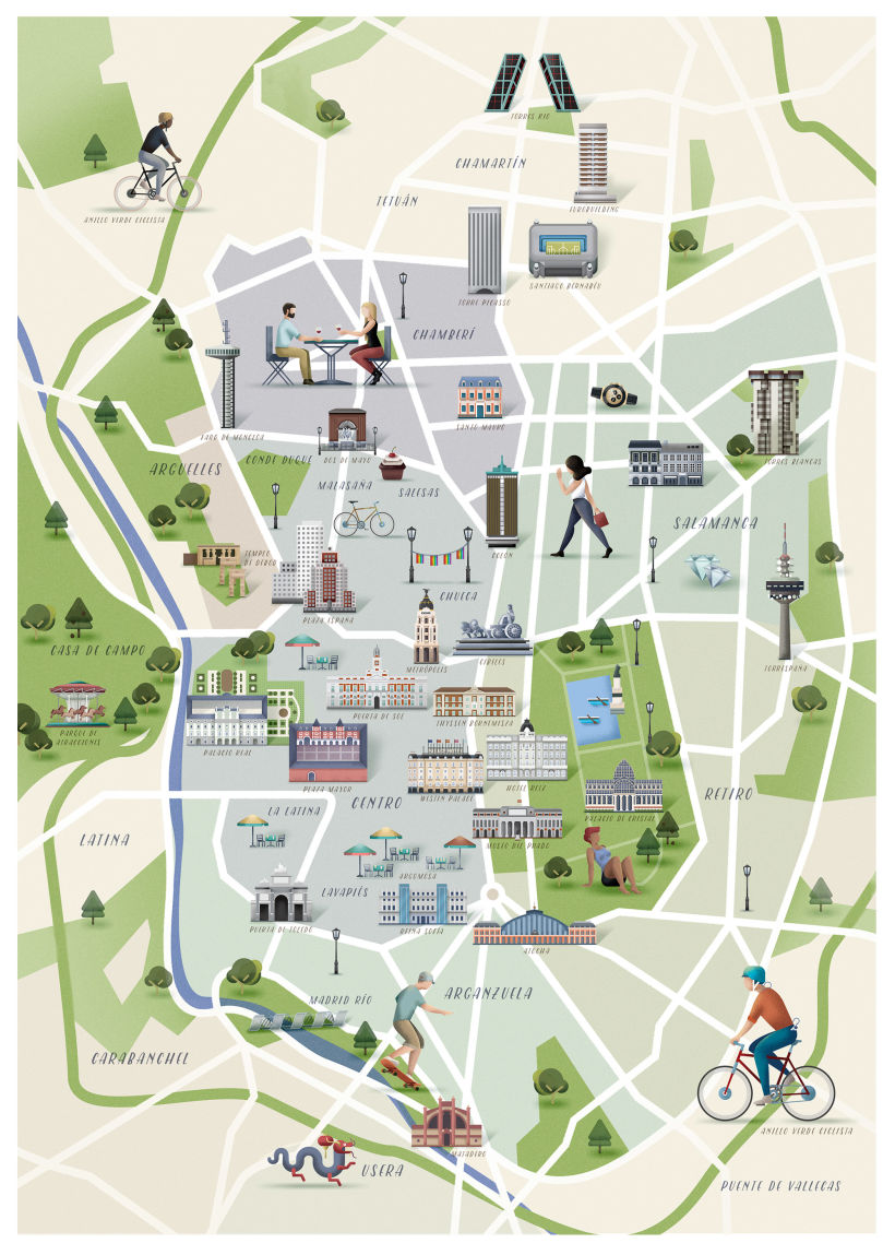 Mapa de Madrid, revista Traveler 3
