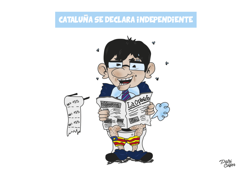 Este es mi proyecto final del curso sobre el humor gráfico con un pequeño resumen ilustrado sobre todo lo que rodea la "independencia" de cataluña, espero que os guste. -1