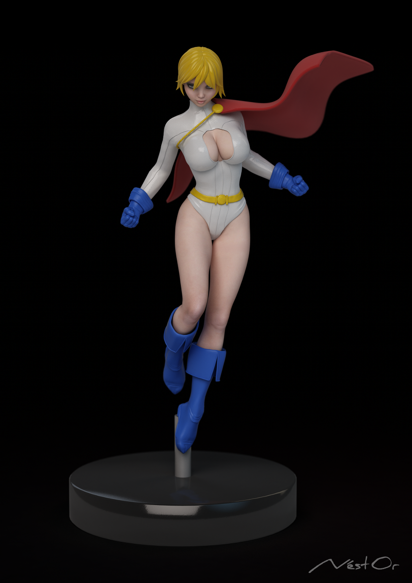 Power Girl - Modelado 3D -1