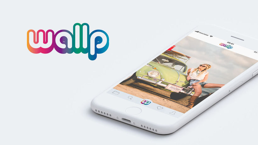 wallp :: Logo + app interface design 1