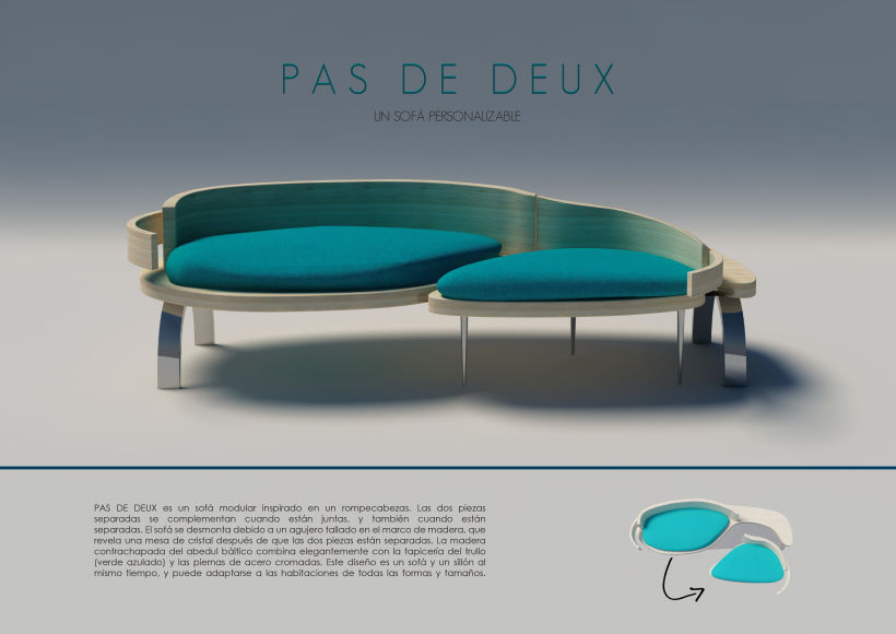 PAS DE DEUX - sofá modular  -1