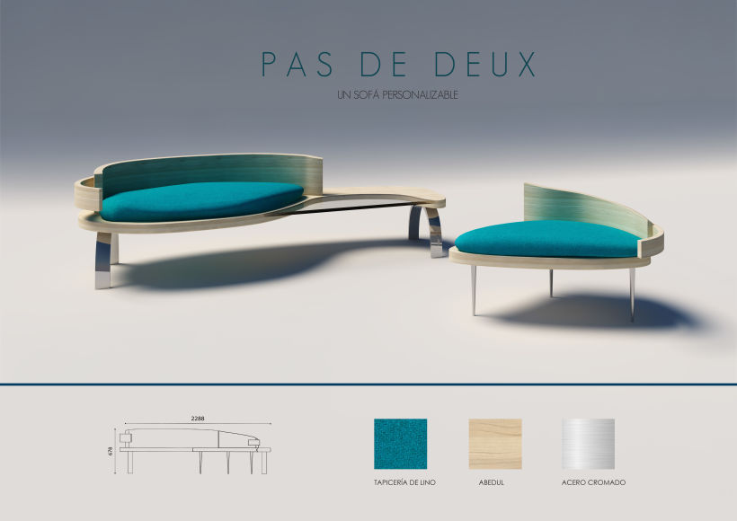 PAS DE DEUX - sofá modular  0