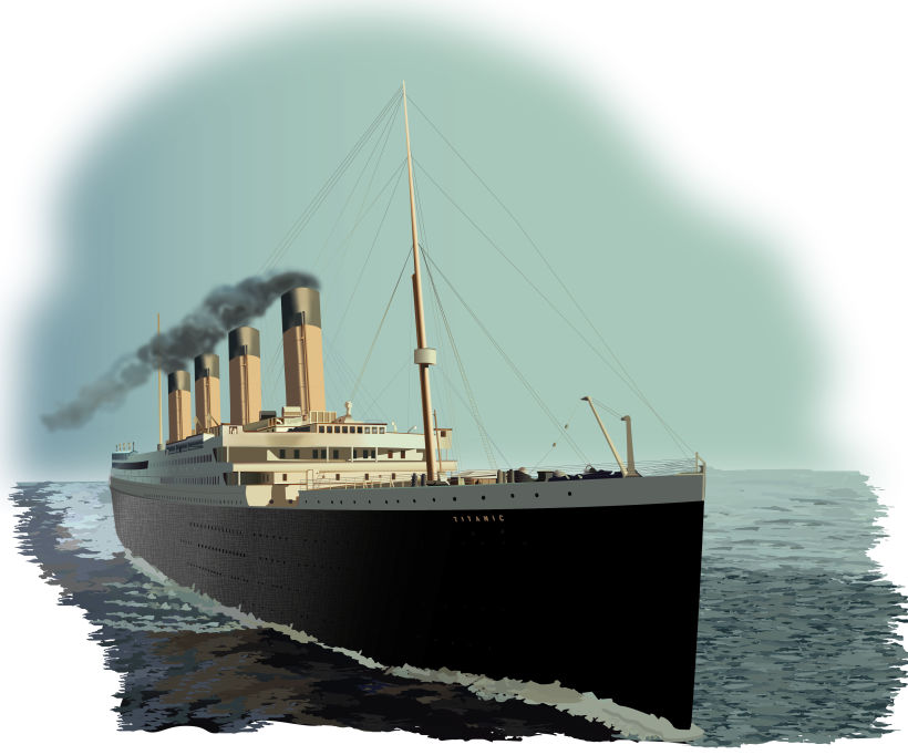 Infografía del Naufragio del Titanic - Ilustraciones realizadas en Adobe Illustrator 1