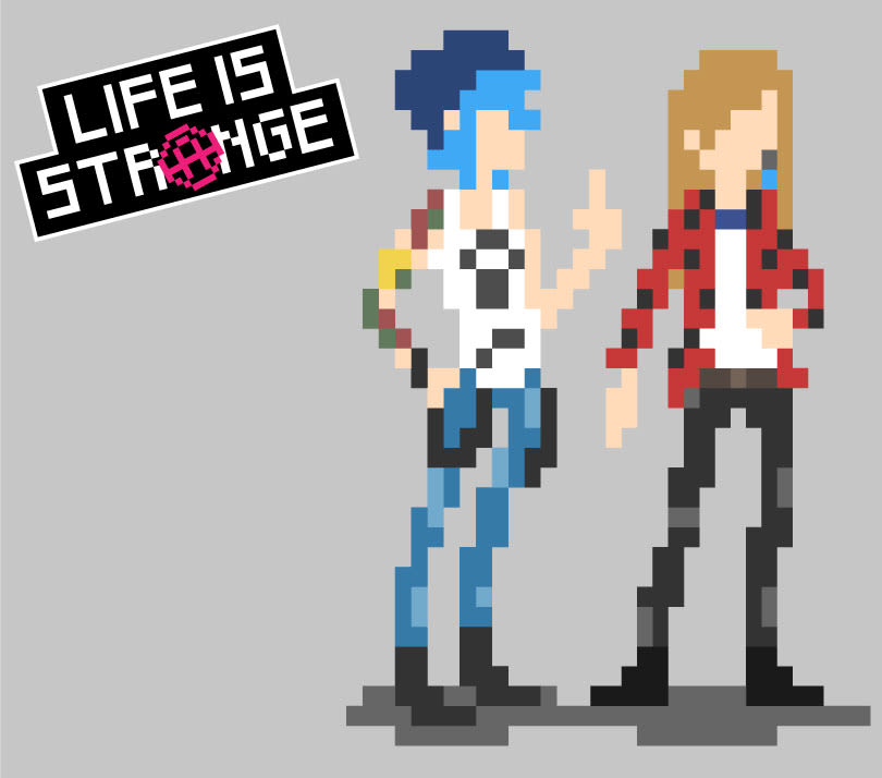 Chloe Price & Rachel Amber (Life is Strange) Pixel Art 0