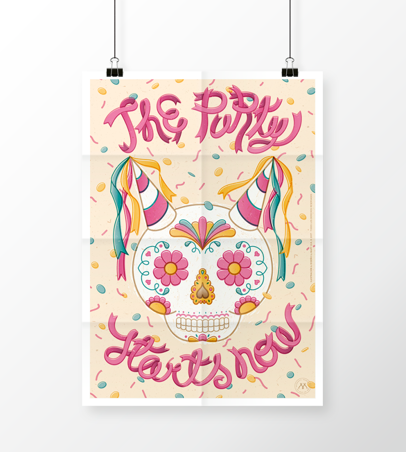 THE PARTY STARTS NOW! · Vector Lettering & illustration 0