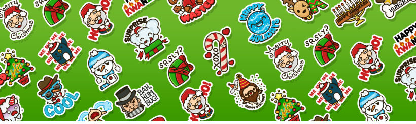 Happy Holidays set | Stickers for Kik Messenger -1