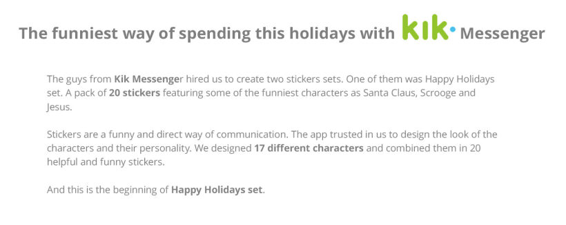 Happy Holidays set | Stickers for Kik Messenger 0