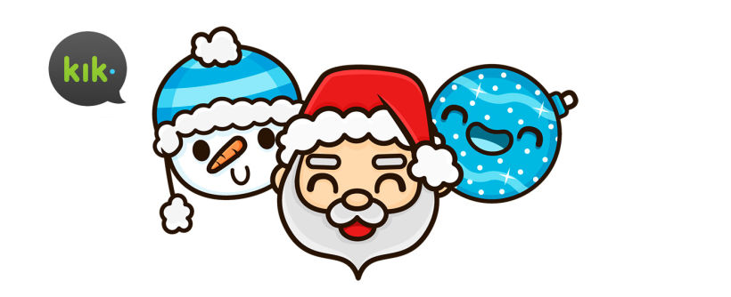 Happy Holidays set | Stickers for Kik Messenger 1
