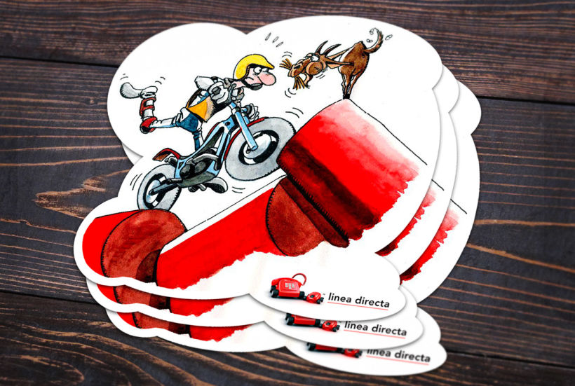 Ilustraciones para pegatinas de seguros para moto 0