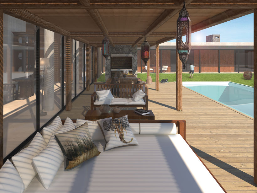 Casa de playa - 3D - visualización arquitectónica -1