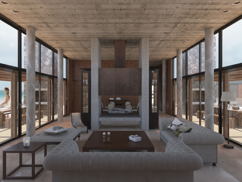 Casa de playa - 3D - visualización arquitectónica 2