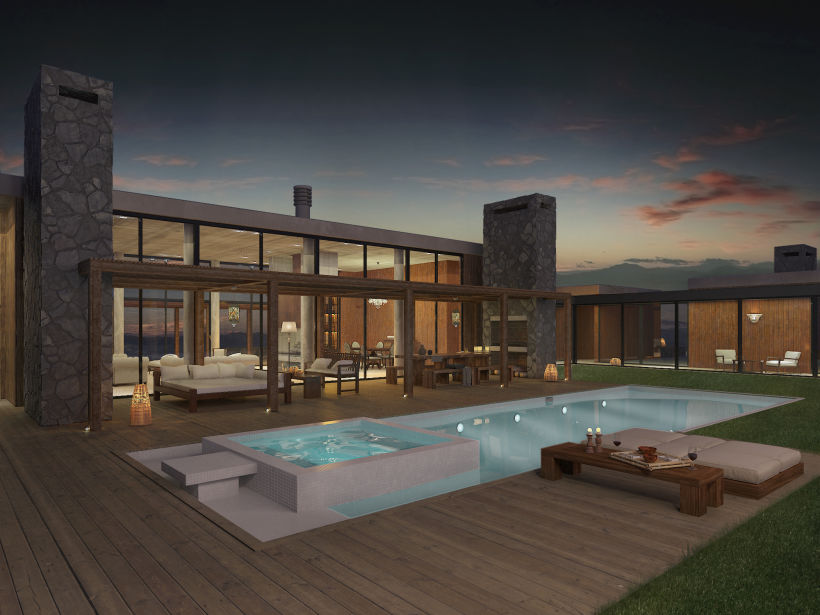 Casa de playa - 3D - visualización arquitectónica 3