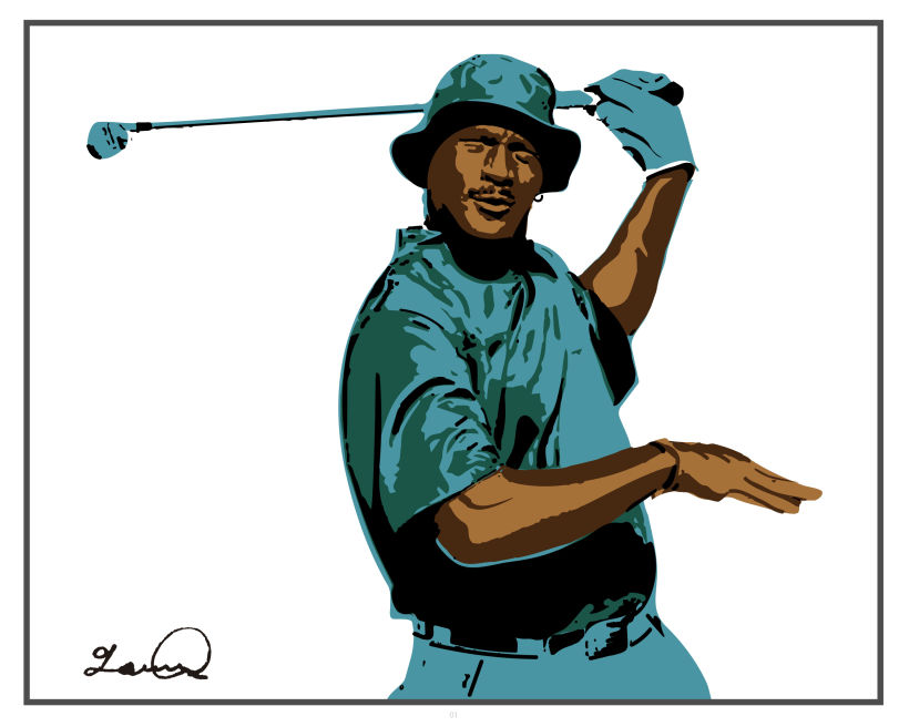 Imprimibles - Cuadros de Michael Jordan jugando al Golf -1