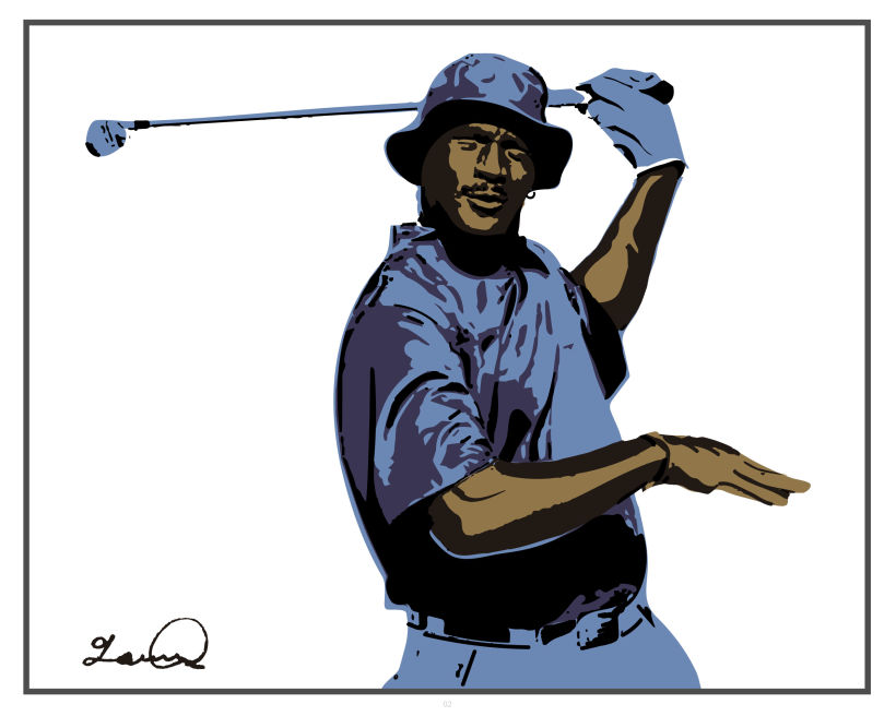 Imprimibles - Cuadros de Michael Jordan jugando al Golf 0