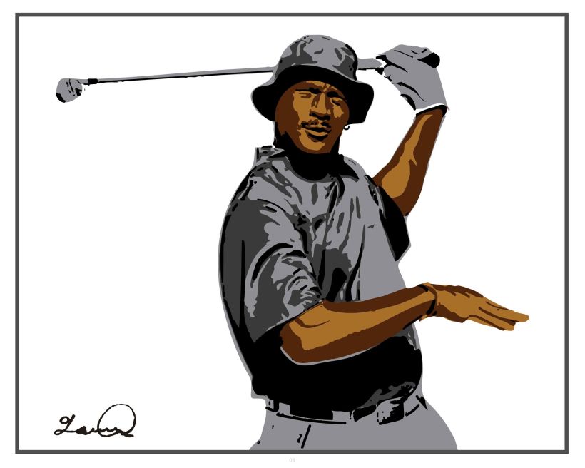 Imprimibles - Cuadros de Michael Jordan jugando al Golf 1
