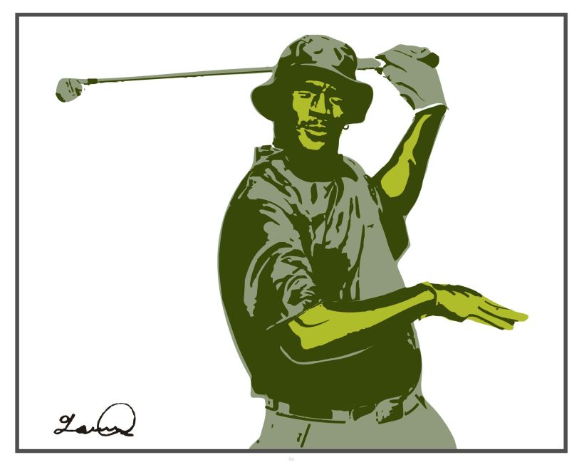 Imprimibles - Cuadros de Michael Jordan jugando al Golf 2