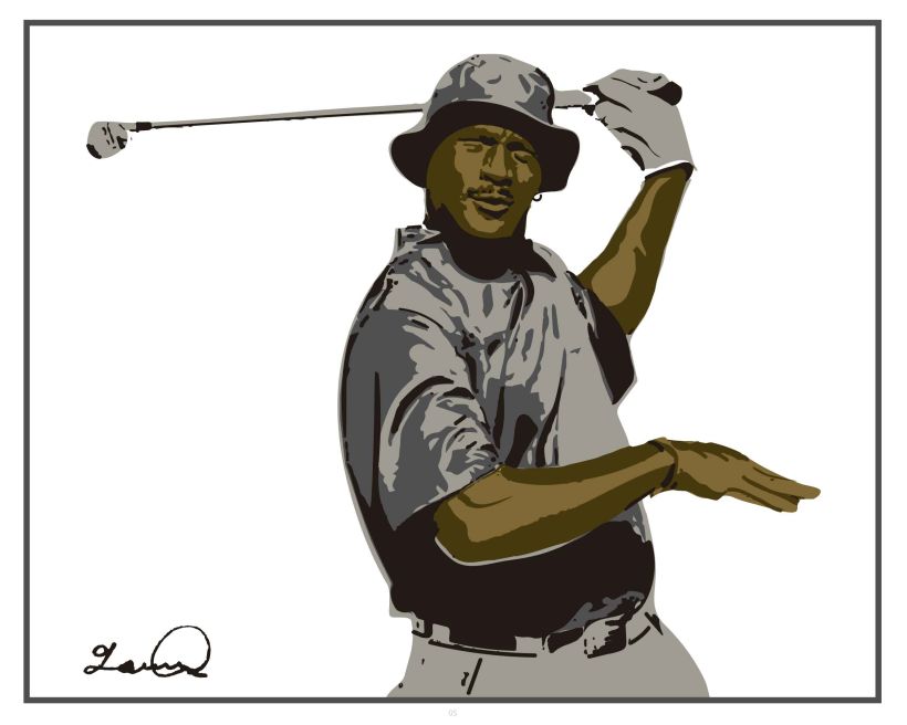 Imprimibles - Cuadros de Michael Jordan jugando al Golf 3