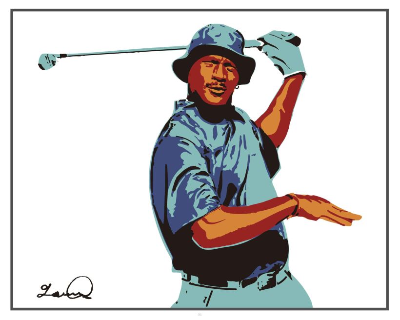 Imprimibles - Cuadros de Michael Jordan jugando al Golf 4