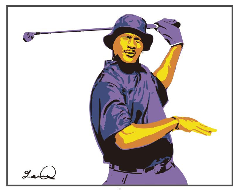 Imprimibles - Cuadros de Michael Jordan jugando al Golf 5