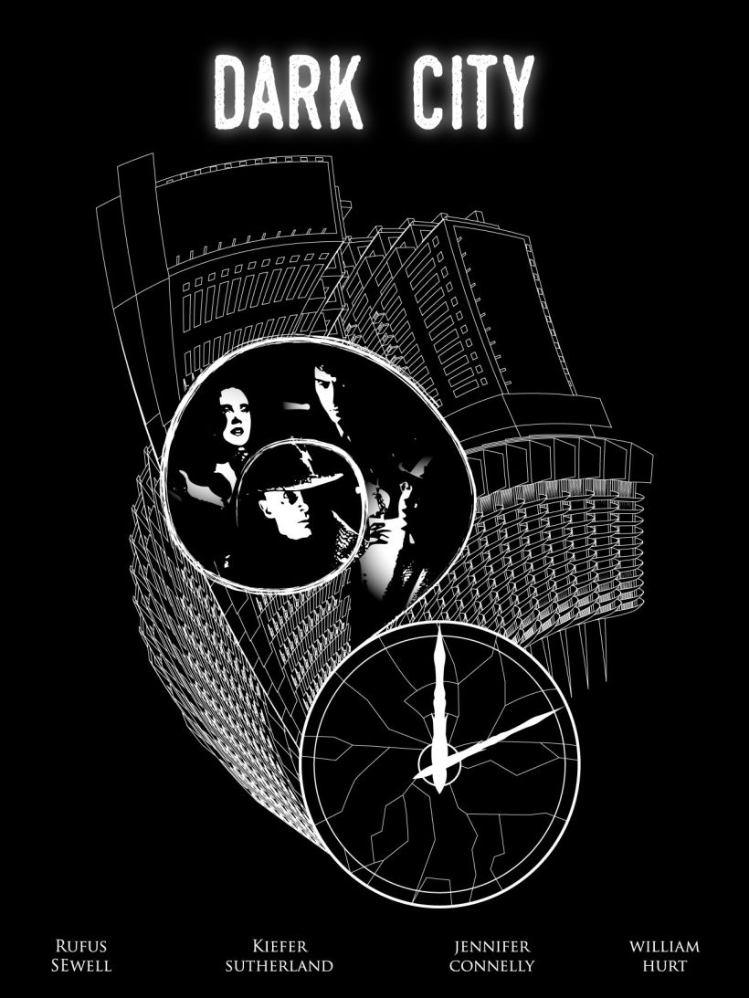 Cartelería - Poster alternativo para película (DarkCity) -1