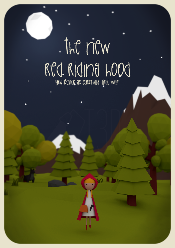 LOWPOLY SCENE- THE NEW RED RIDING HOOD 0