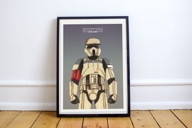 Diseño de póster sobre la pelicula Star Wars: Rogue one 0