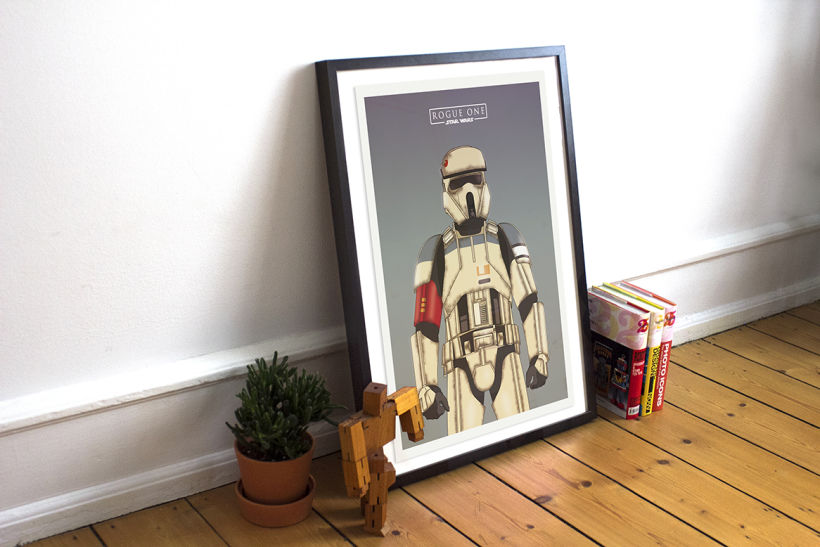 Diseño de póster sobre la pelicula Star Wars: Rogue one 1