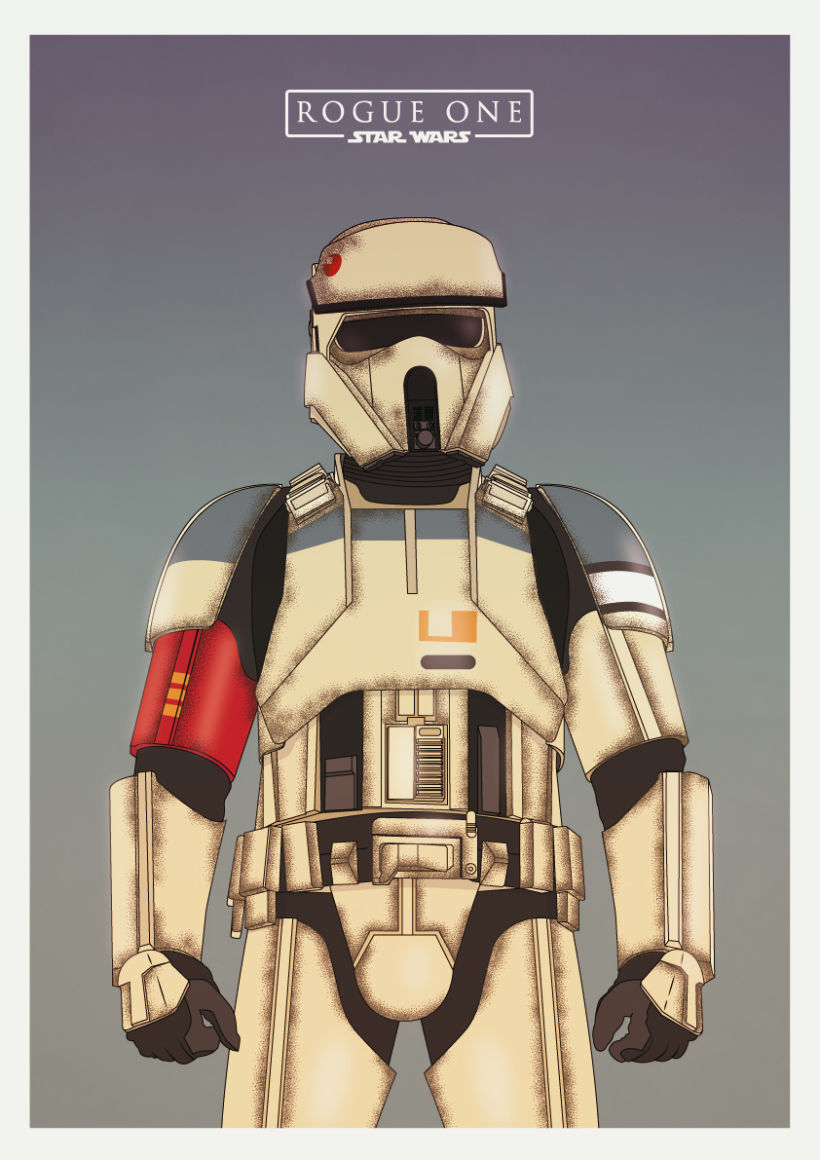 Diseño de póster sobre la pelicula Star Wars: Rogue one 2