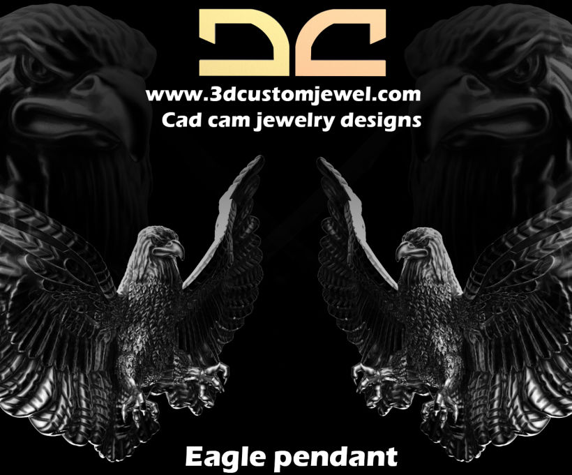 Silver eagle pendant -1
