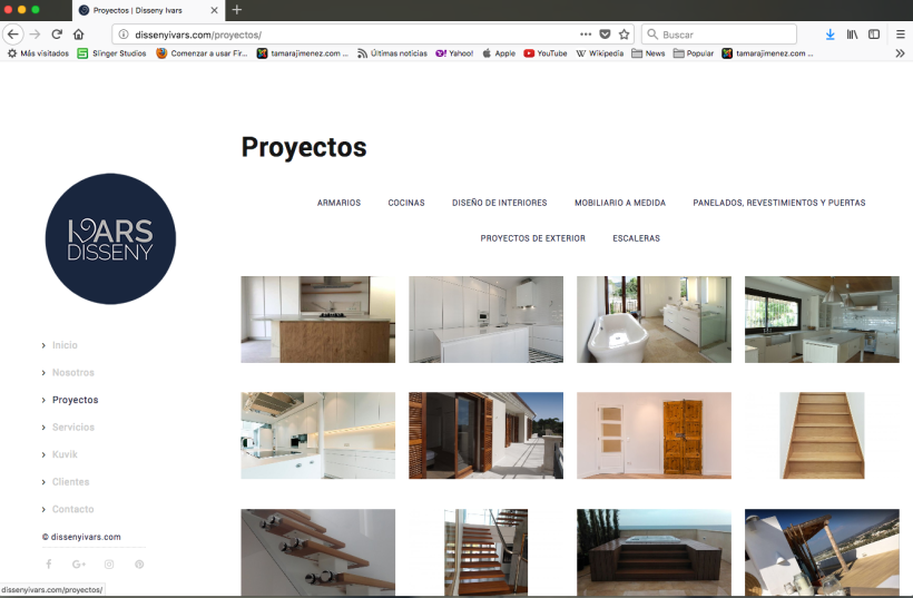 Diseño web Ivars Interiors i Fusta 2