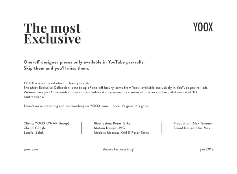 Yoox: The Most Exclusive 0