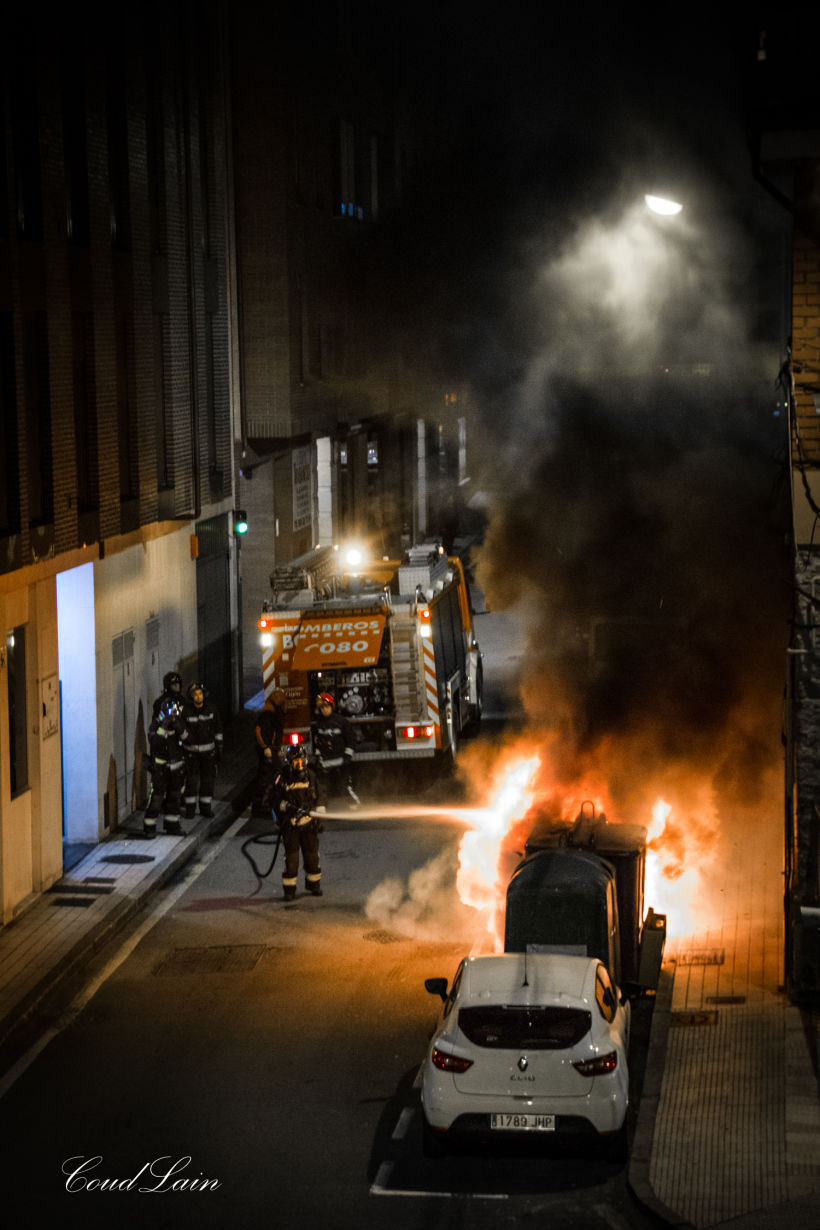 22/01/2018 Incendio de contenedor en Perchera/La Braña (Nuevo Gijón), Gijón – Asturias 2
