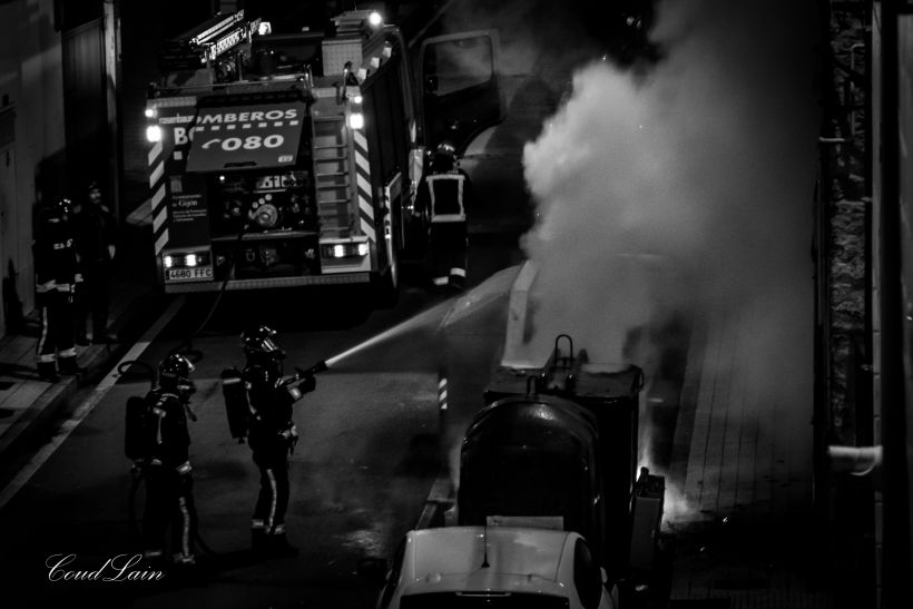22/01/2018 Incendio de contenedor en Perchera/La Braña (Nuevo Gijón), Gijón – Asturias 3