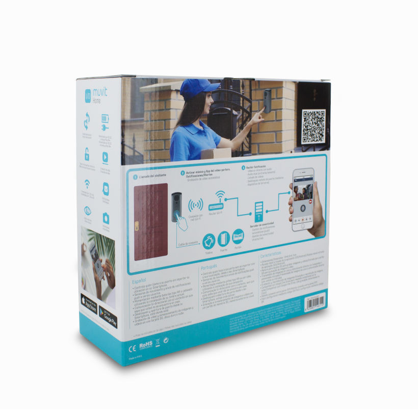 Packaging: Video-portero Wi-Fi HD muvit I/O 3