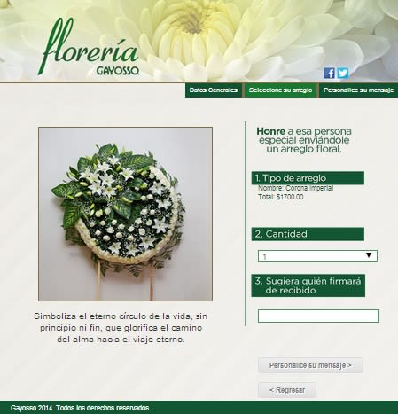 GAYOSSO / Web / Lanzamiento: Florería en línea / 2014 2
