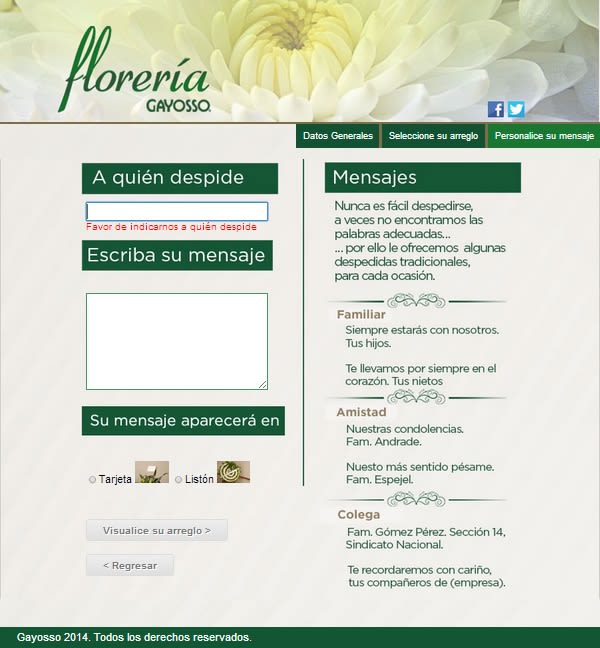 GAYOSSO / Web / Lanzamiento: Florería en línea / 2014 3