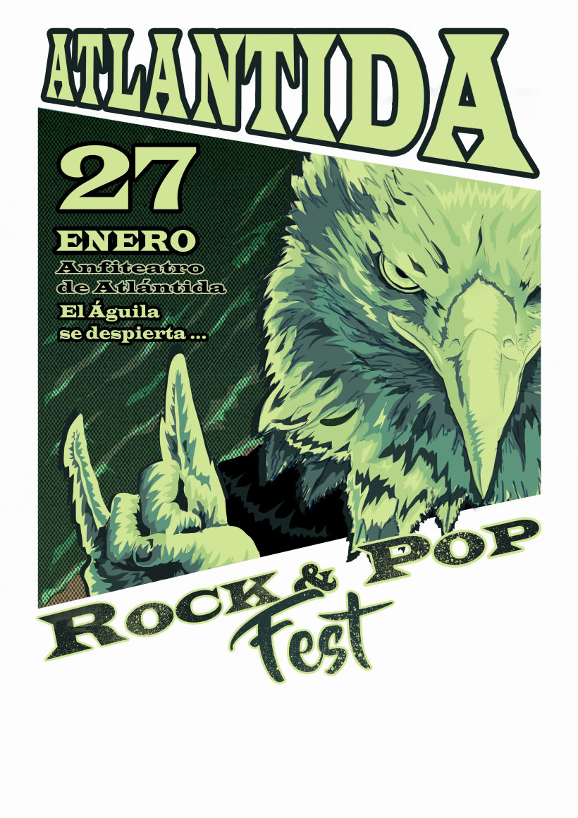 Afiche para festival de Rock 2