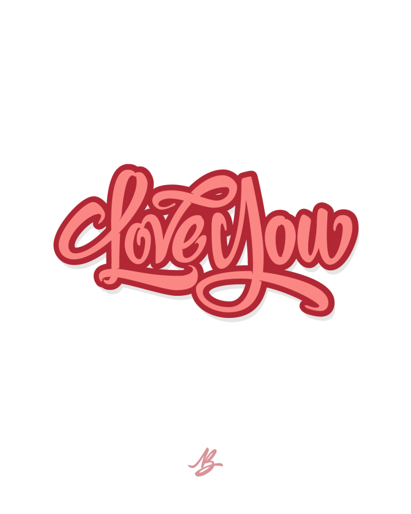 Love You / Lettering -1