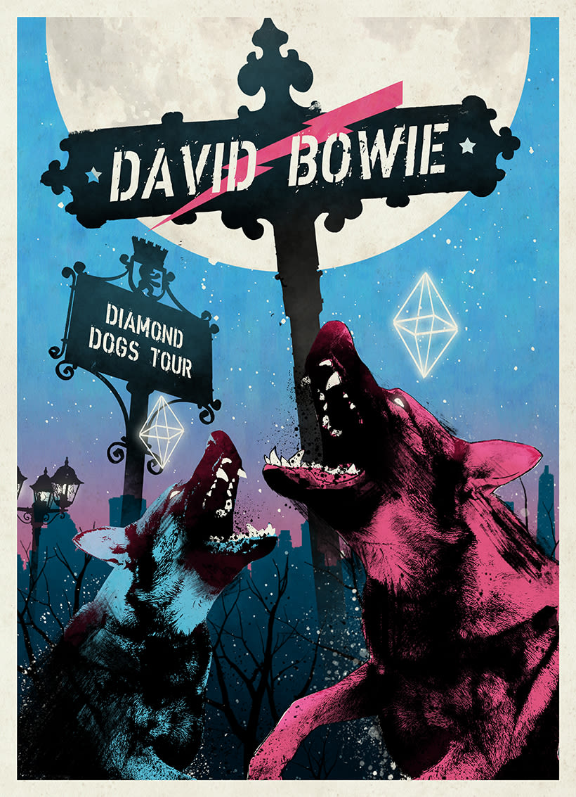 Diamond Dogs: Cartel homenaje David Bowie 0
