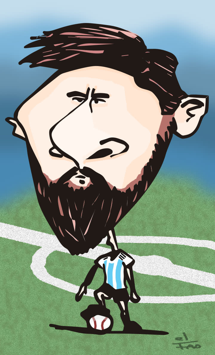 Caricatura Lionel Messi -1
